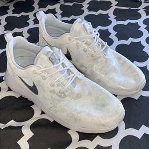 Shimmer White Nike Tennis Shoes